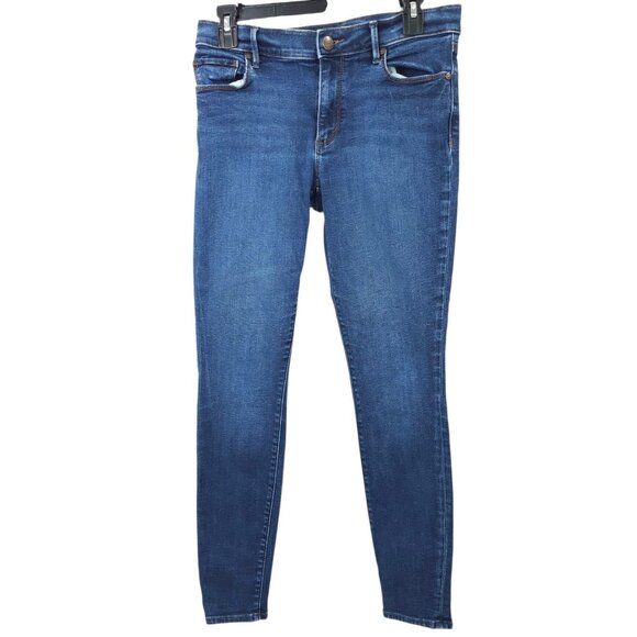Loft Legging Jean Mid Rise Womens Size 29/8 Stretch Dark Wash Denim - Picture 1 of 15